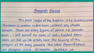 31 Night of the scorpion Poem appreciation  Paragraph format  appreciation of Poem [upl. by Hpotsirhc137]