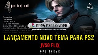 Novo Tema para OPL  PS2  JVSG FLIX TEMA EXCLUSIVO DO CANAL BARBUDIM GAMER [upl. by Anadroj757]