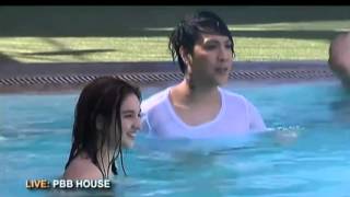 Showtime Hosts Swimming With Housemates [upl. by Anelehs]