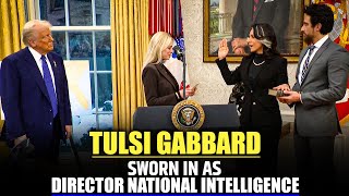 Tulsi Gabbard sworn in as Director of National Intelligence IPresident Trump I USA I America [upl. by Squier]