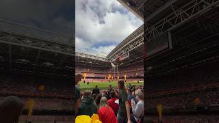 Fire display in Principality Stadium Cardiff [upl. by Hewitt]