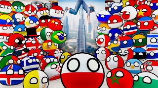 More Countryballs School  Drawing Burj Khalifa [upl. by Annirac]