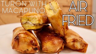 HOW TO COOK TURON IN AN AIR FRYER  AIR FRIED BANANA ROLL  NINJA AIR FRYER DESSERT thebergsz5578 [upl. by Dove586]