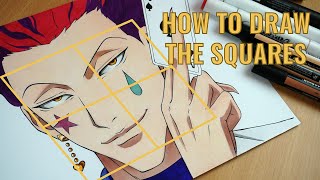 How To Draw Perfect Square  Drawing Hisoka [upl. by Eillom]