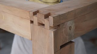 Making Simple Japanese Wood Structure Joints  Perfect Hand Cut Woodworking Joints [upl. by Chapin88]