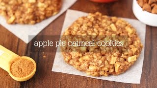 Apple Pie Oatmeal Cookies  Amys Healthy Baking [upl. by Eniahpets]