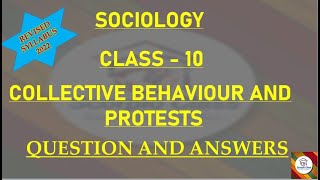 KSEEB I Sociology I class 10 I Collective Behavior and protest I revised notes I Part 2 I [upl. by Einaej]