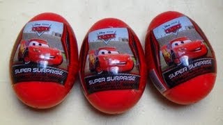 Super Surprise Eggs Disney Pixar Cars [upl. by Lamson]