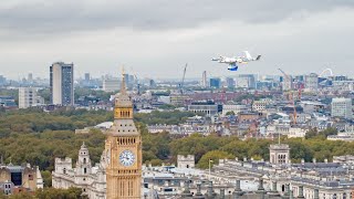 Drone delivery of blood samples between London hospitals 🏥 [upl. by Annaxor]