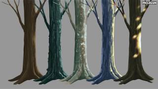 Photoshop Tree Trunk Bark Painting [upl. by Corenda]