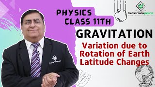 Class 11th – Variation due to Rotation of Earth Latitude Changes  Gravitation  Tutorials Point [upl. by Eyks]