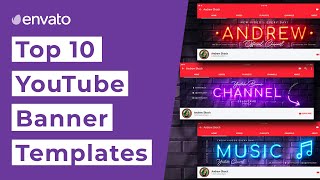 Top 10 YouTube Banner Templates 2020 [upl. by Freytag529]