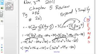 Expanding Quadratic Expressions Grade 10 academic Chapter 5 review [upl. by Airetahs]