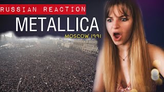 Metallica  Enter Sandman live Moscow Russia 1991 Russian Reacts [upl. by Eraste]