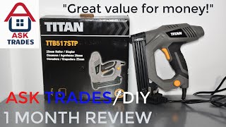 Cheap Screwfix Titan nail gun Review [upl. by Anaiv816]