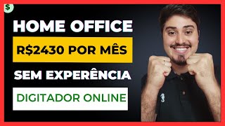 Digitador Online Remunerado Como ganhar dinheiro como digitador em Home Office [upl. by Swanson825]