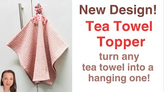 Super Easy Last Minute Xmas Gift Tea Towel Topper with Loop  DIY Hanging Tea Towel [upl. by Lowry]