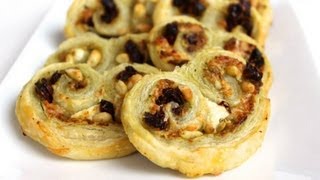 Appetizer Recipe How to Make Palmiers or Savory Elephant Ears by CookingForBimboscom [upl. by Olemrac]