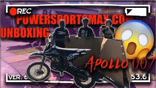 APOLLO DB17 PIT BIKE UNBOXING FROM POWERSPORTSMAXCOM [upl. by Yeknarf]