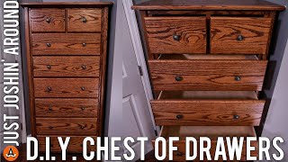 DIY Chest of Drawers  How To Make Your Own Furniture  Just Joshin Around [upl. by Noiramaj955]