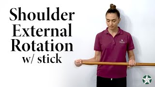 Shoulder External Rotation Stretch Demonstration  Physical Therapy Exercises [upl. by Yule77]