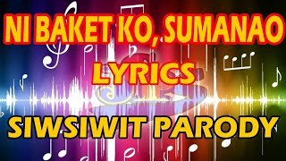 NI BAKET KO SUMANAO LYRICS  SISSIWIT PARODY [upl. by Lewin]