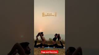 Yoga and Exercises  Different Yoga Poses With Partner 🧘‍♂️💪✅💯trendingshorts viralytshorts yoga [upl. by Yacov506]