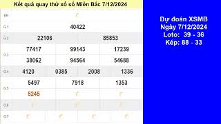 Rồng Bạch Kim 888 quay thử kết quả xổ số miền bắc hôm nay ngày 07 12 2024 [upl. by Lertram]