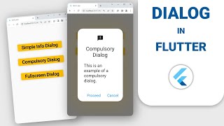 Dialog Flutter Tutorial AlertDialog SimpleDialog Dialogfullscreen showDialog pop up [upl. by Neehs]