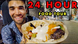 STREET FOOD in TEL AVIV Ultimate 24HOUR FOOD TOUR of MIDDLE EASTERN FOOD [upl. by Ardnu]