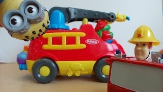 The Weebles Wobble But They Dont Fall Down Playskool Fire Engine Meet Minions [upl. by Dorice364]