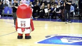 NBA MASCOT DANCE NETS VS RAPTORS LONDON O2 ARENA 2011 [upl. by Longtin320]