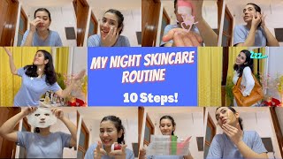 My 10 Step Perfect Night Skincare Routine for Healthy Skin skincare [upl. by Lowell]