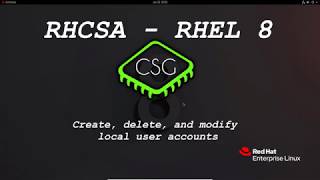 RHCSA RHEL 8  Create delete and modify local user accounts [upl. by Attolrahc627]