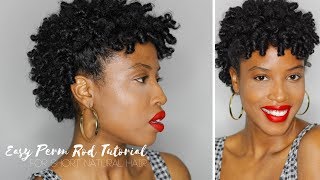 BEGINNERS Perm Rod Tutorial for Short Natural Hair  TWA [upl. by Llednil]