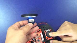 Feetech FS90R Continuous Rotation Micro Servo with wheel test [upl. by Yraeg]