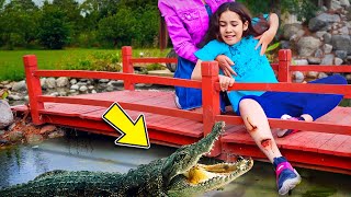 SURI Got BIT By A ALLIGATOR In Our Pond ATTACKED  Jancy Family [upl. by Aslehc]