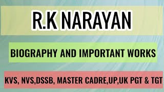 RKNarayan Biography and Works [upl. by Ibbison]