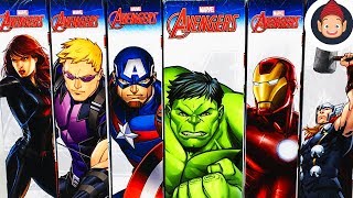 Marvel Avengers Titan Hero Series Hulk Iron Man Captain America Thor Hawkeye amp Black Widow Figures [upl. by Delmer]