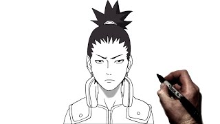 How To Draw Shikamaru  Step By Step  Naruto [upl. by Eugenio]