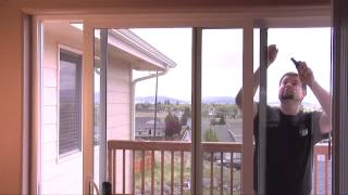 How to Adjust a Patio Door Screen Roller [upl. by Erehpotsirhc]