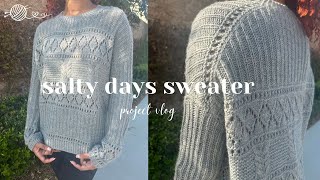 🧶 knitting diaries 💕  i knitted the salty days sweater by kutovakika in just 7 DAYS [upl. by Holey]