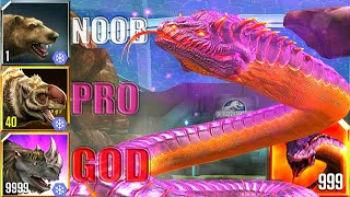 NOOB VS PRO VS GOD RHINOPROTODON JURASSIC WORLD [upl. by Surad]