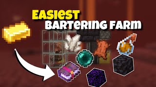 THE EASIEST PIGLIN BARTERING FARM For Minecraft BedrockJava 121 [upl. by Aliet]