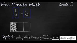 5th Grade Math Dividing Whole Numbers and Unit Fractions [upl. by Leiva]