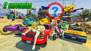 EL ÚLTIMO EXPLOTA CON COCHES ALEATORIOS DOBLE VICTORIA INCREIBLE  GTA 5 ONLINE [upl. by Dorise491]