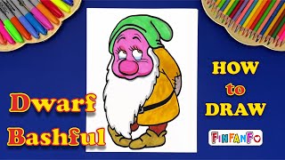 How to Draw Disney Dwarf Bashful I Easy Step by Step I Snow White And The Seven Dwarfs [upl. by Drwde]