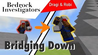 How to bridge DOWN in Minecraft Bedrock only [upl. by Highams240]