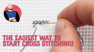 How To Start Cross Stitch Without A Knot  Mr X Stitch [upl. by Allard867]