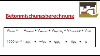 Mischungsentwurf Beton  Beispielrechnung [upl. by Acisse459]